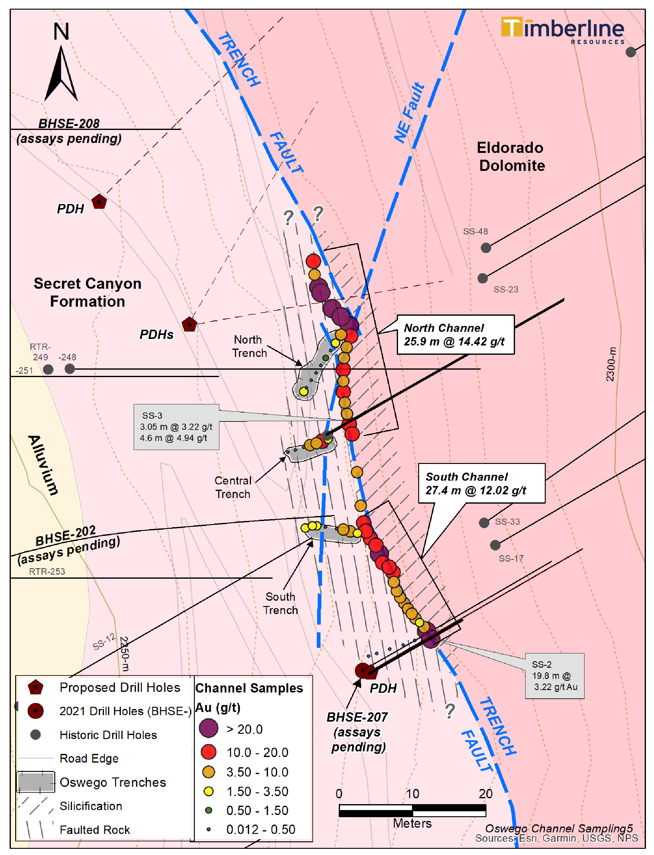 Figure 2. Cross Section through Lookout Mountain Resource and Water Well Zone